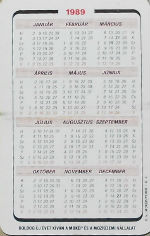 Calendriers · Hongrie