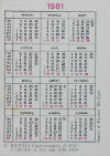 Calendriers · Union Sovietique - Urss