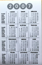 Calendriers · Republique Tchèque