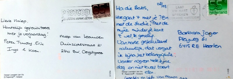 Cartes · 14 cartes hollandaises " Happy Birthday"