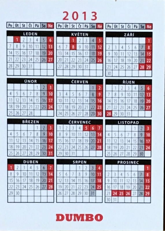 Calendriers · Republique Tchèque