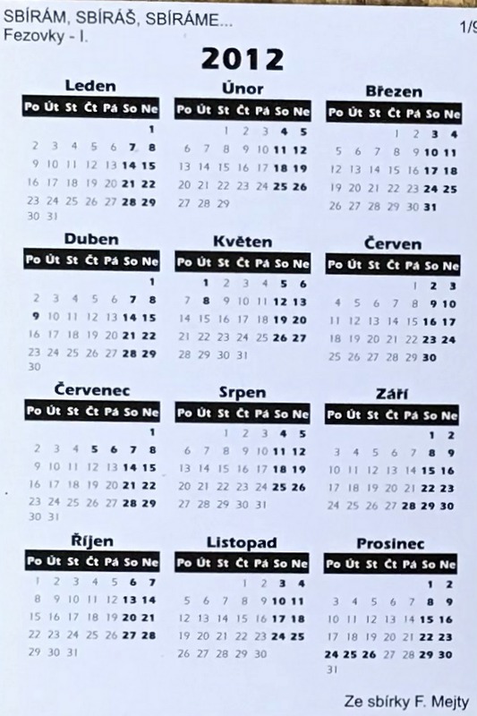 Calendriers · Republique Tchèque