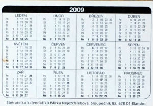 Calendriers · Republique Tchèque