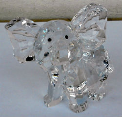 Diverses matières · Elephants EN Verre - Crystal