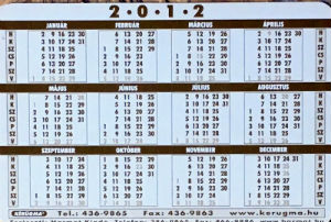 Calendriers · Hongrie