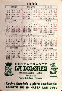Calendriers · Espagne