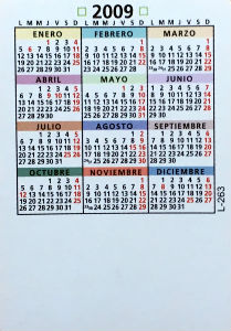 Calendriers · Espagne