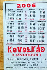 Calendriers · Hongrie