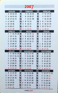 Calendriers · Hongrie