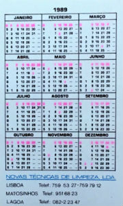 Calendriers · Portugal