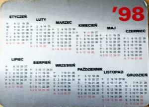 Calendriers · Pologne