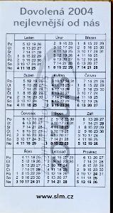 Calendriers · Republique Tchèque