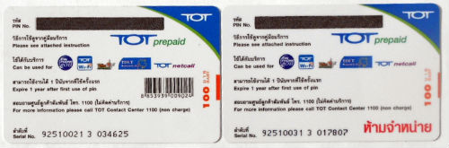 Cartes · Thailande - TOT