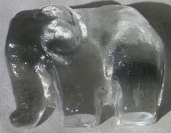 Diverses matières · Elephants EN Verre - Crystal