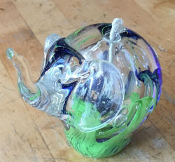 Diverses matières · Elephants EN Verre - Crystal