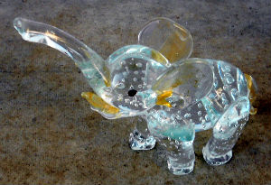 Diverses matières · Elephants EN Verre - Crystal